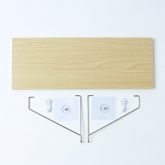 공간데코 무타공 벽선반 (40x15cm) (내추럴우드)  