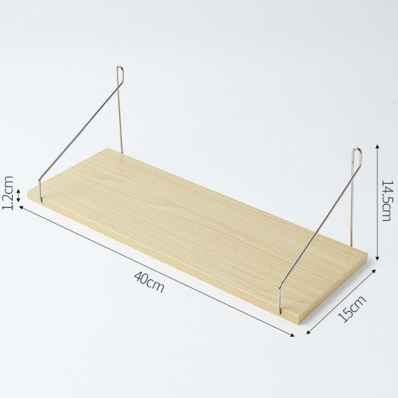 공간데코 무타공 벽선반 (40x15cm) (내추럴우드)  