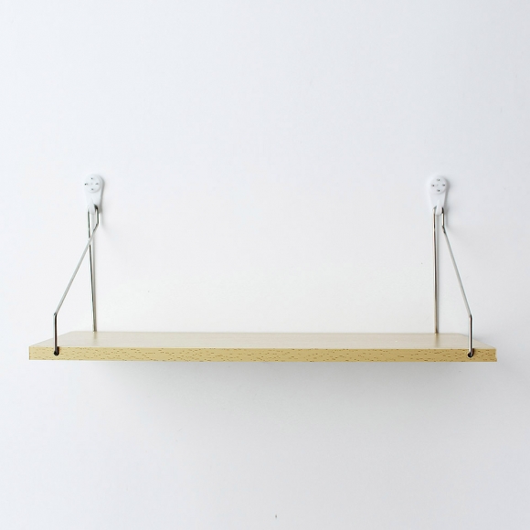 공간데코 무타공 벽선반 (40x15cm) (내추럴우드)  