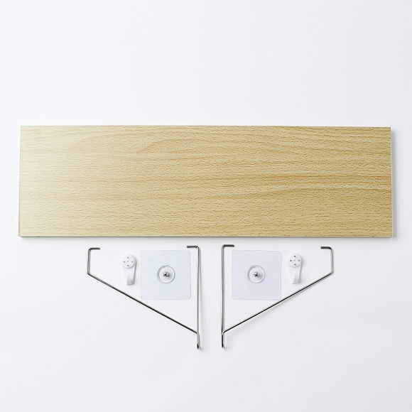 공간데코 무타공 벽선반 (50x15cm) (내추럴우드)  