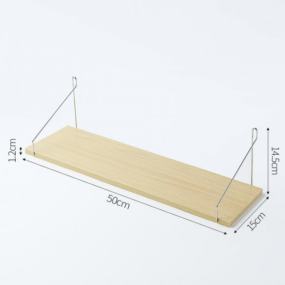 공간데코 무타공 벽선반 (50x15cm) (내추럴우드)  
