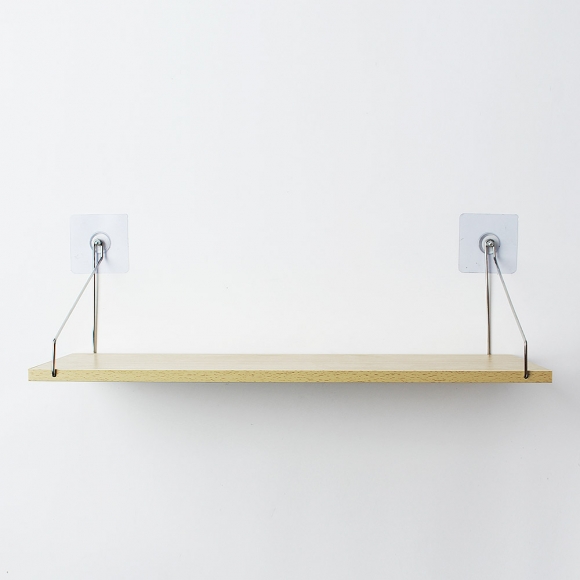 공간데코 무타공 벽선반 (50x15cm) (내추럴우드)  