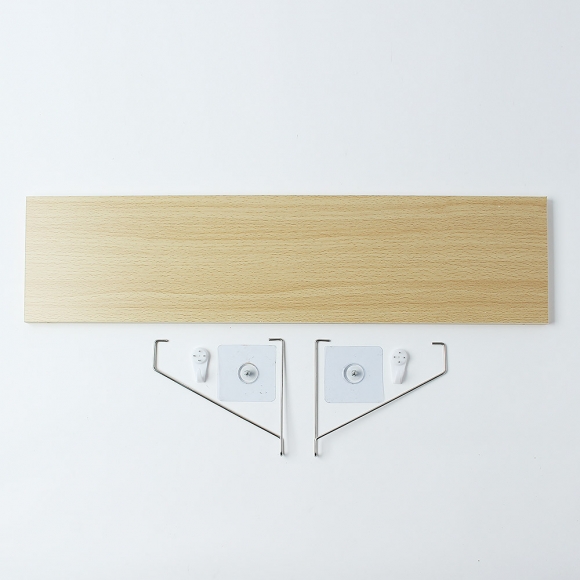 공간데코 무타공 벽선반 (60x15cm) (내추럴우드)  