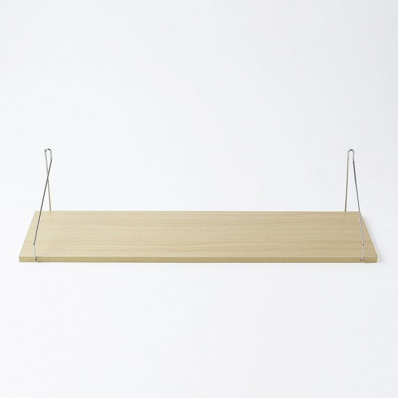 공간데코 무타공 벽선반 (60x15cm) (내추럴우드)  