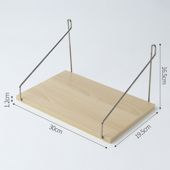 공간데코 무타공 벽선반 (30x19.5cm) (내추럴우드)  