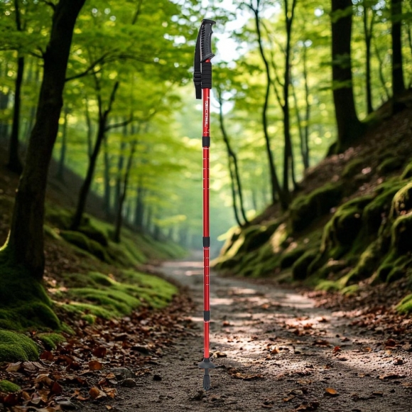 원마운트 4단 길이조절 등산스틱(110cm) (레드)