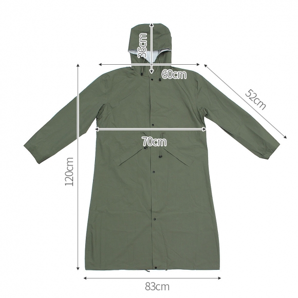 트렌드 남녀공용 바람막이 레인코트 XL (그린)