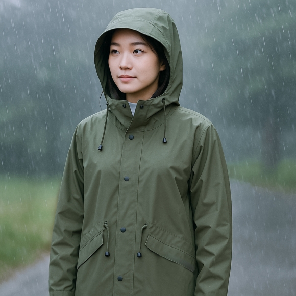 트렌드 남녀공용 바람막이 레인코트 XL (그린)