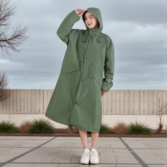 트렌드 남녀공용 바람막이 레인코트 XL (그린)