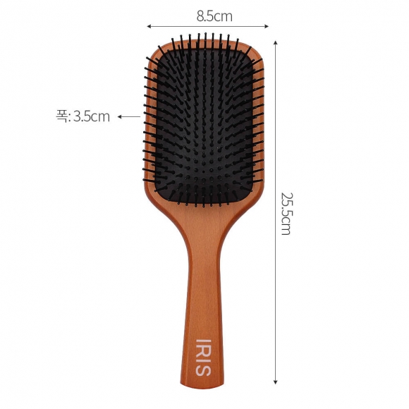 [아이리스] 쿠션 우드 헤어브러시