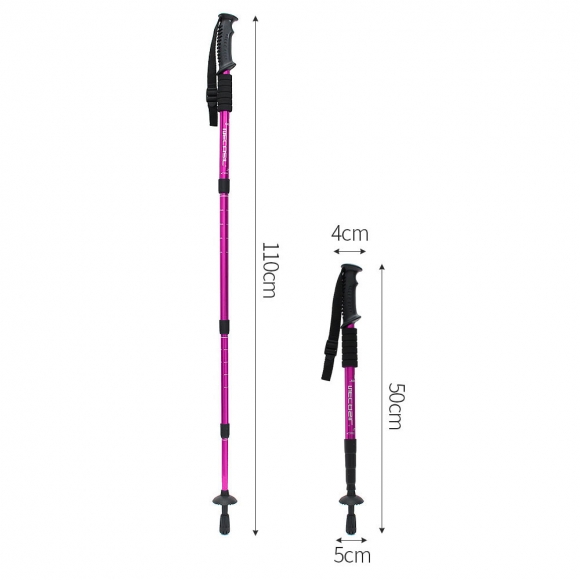 원마운트 4단 길이조절 등산스틱(110cm) (퍼플)