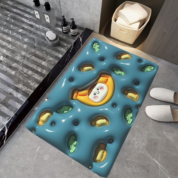 보송보송 3D 착시 발매트(바나나)