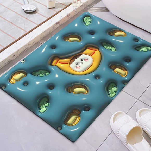 보송보송 3D 착시 발매트(바나나)