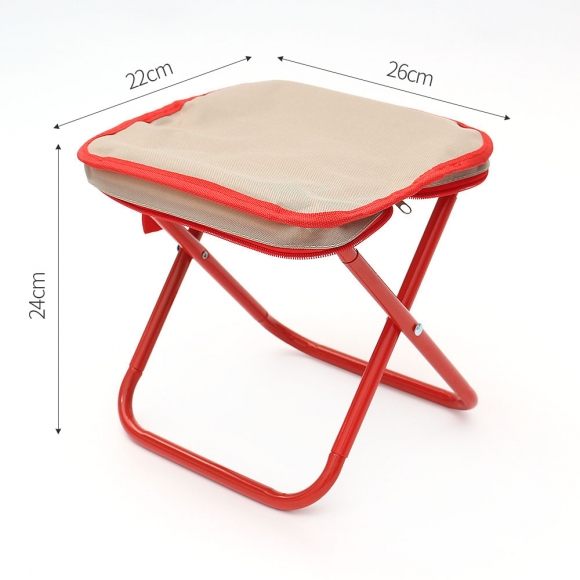 퀵셋 휴대용 접이식의자 2p세트(26cm) (레드)