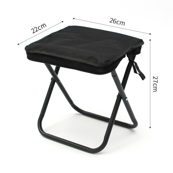 퀵셋 휴대용 접이식의자 2p세트(26cm) (블랙)