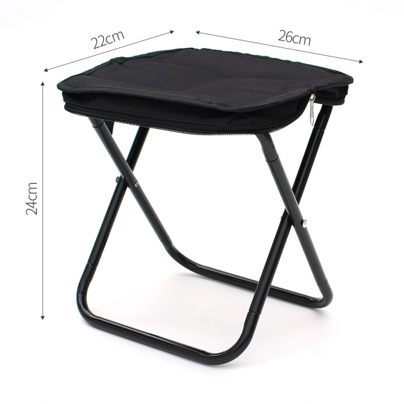 퀵셋 휴대용 접이식의자 2p세트(26cm) (블랙)