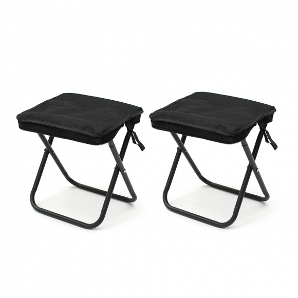 퀵셋 휴대용 접이식의자 2p세트(26cm) (블랙)