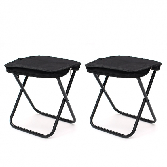 퀵셋 휴대용 접이식의자 2p세트(26cm) (블랙)