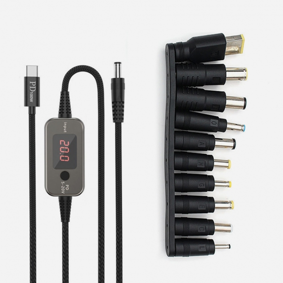 100W PD C to DC 변환 케이블 젠더 10종 세트