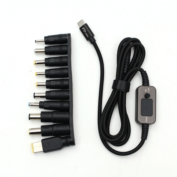 100W PD C to DC 변환 케이블 젠더 10종 세트