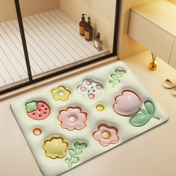 보송보송 3D 착시 발매트(가든)