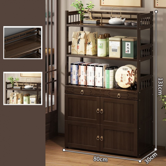 홈테리어 대나무 5단 장식장A-1(80cm)