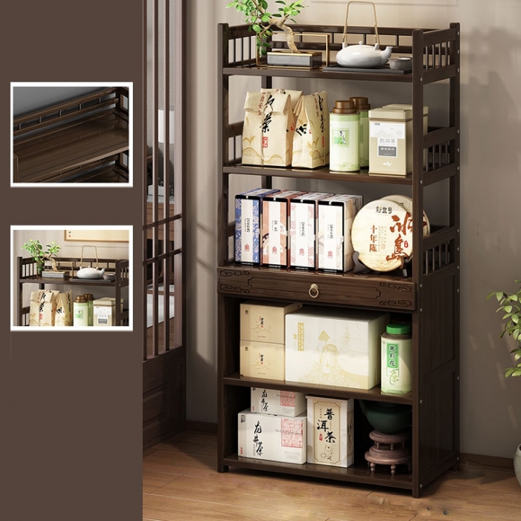 홈테리어 대나무 5단 장식장B-3(50cm)