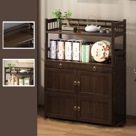 홈테리어 대나무 4단 장식장C-1(80cm)