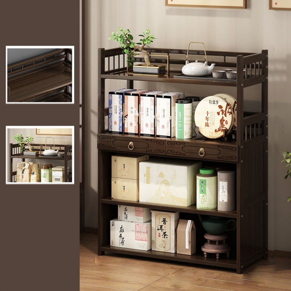 홈테리어 대나무 4단 장식장C-3(80cm)