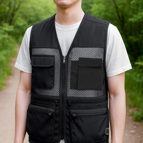 초경량 메쉬 레저 조끼 XL(블랙)