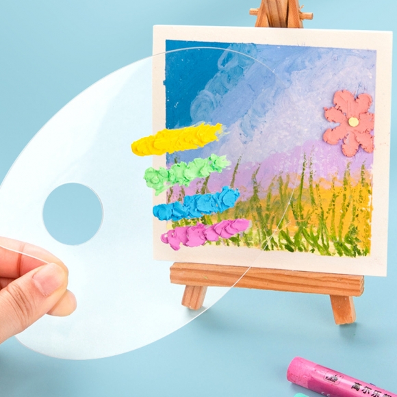 굿드로잉 투명 아크릴 팔레트 2p세트(10x15cm) (타원형)