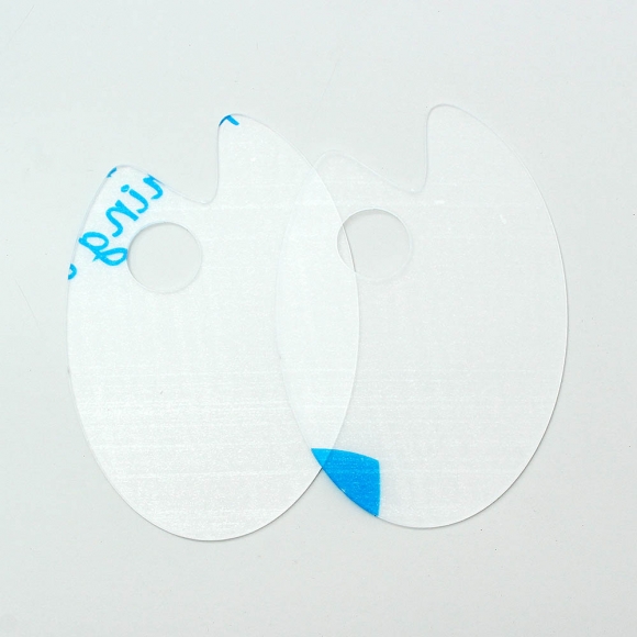 굿드로잉 투명 아크릴 팔레트 2p세트(10x15cm) (타원형)