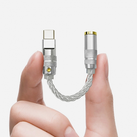 ALC5686 C타입 꼬다리 DAC 3.5mm 32BIT 384KHZ 이어폰 변환잭 A-1(실버)