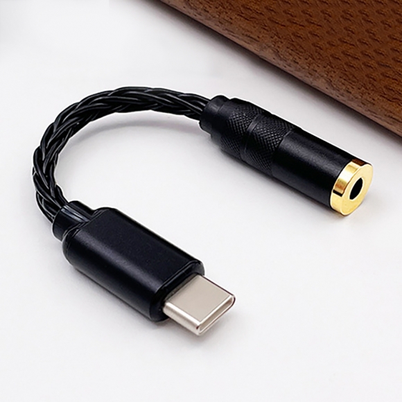 ALC5686 C타입 꼬다리 DAC 3.5mm 32BIT 384KHZ 이어폰 변환잭 A-1(블랙)