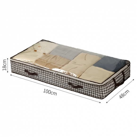 부직포 언더베드 리빙박스(100x48cm) (체크)