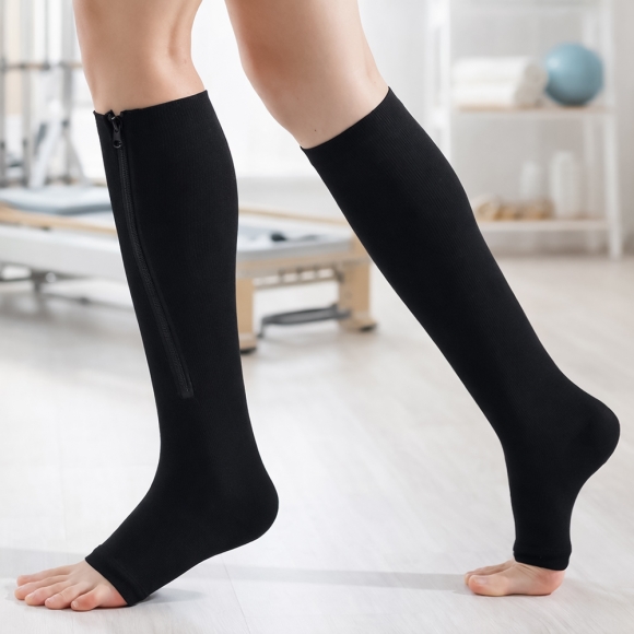 편안한 지퍼형 종아리 압박밴드(S) (블랙)