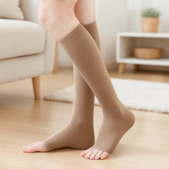 서포팅 오픈토 종아리 압박밴드(M) (베이지)