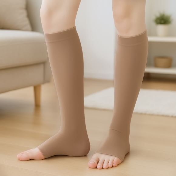 서포팅 오픈토 종아리 압박밴드(M) (베이지)