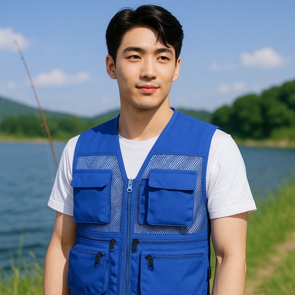 초경량 메쉬 레저 조끼 L(블루)