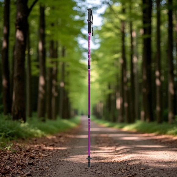 원트레킹 3단 길이조절 등산스틱(135cm) (퍼플)