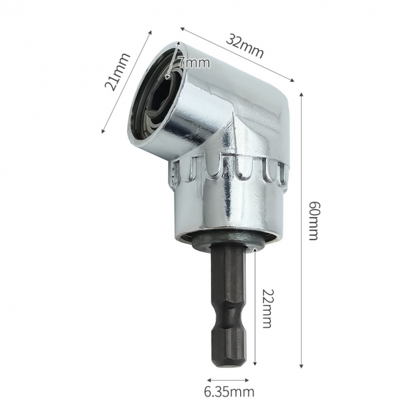 픽스온 105도 직각 어댑터(숏-22mm) (실버)