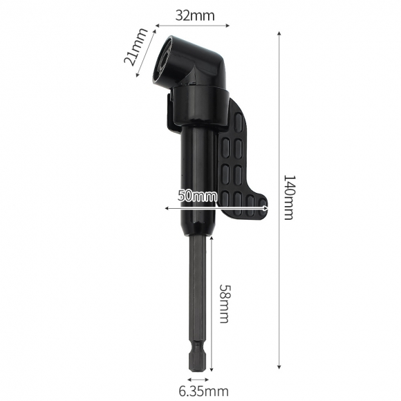 픽스온 105도 직각 어댑터(롱-58mm) (블랙)