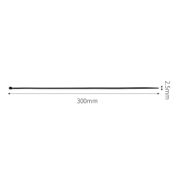 홀덱스 케이블타이 300개 (2.5x300mm) (블랙)