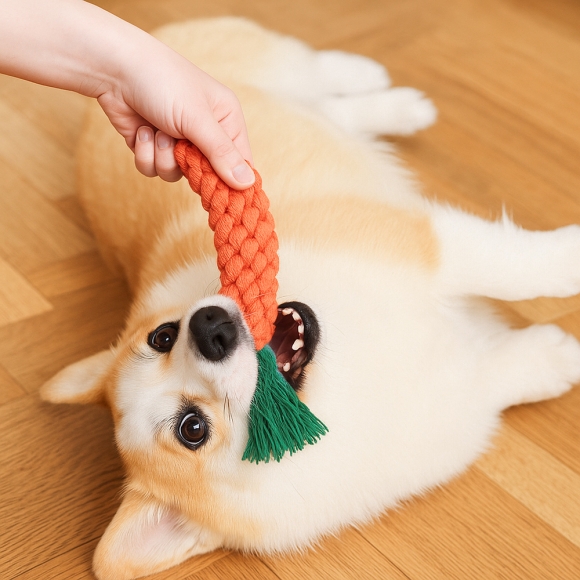 멍멍토이 당근 로프 장난감(23cm)