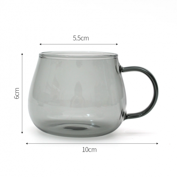 [로하티] 메이 내열 유리잔 2p세트(150ml) (투명블랙)