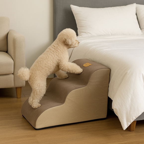 포근스텝 반려동물 계단(브라운) (3단)