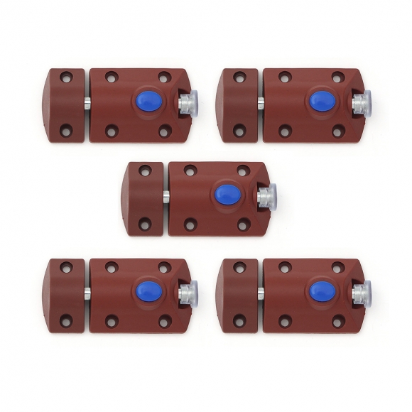 [영달철물] 잠금장치 가구 래치 5개입(브라운)