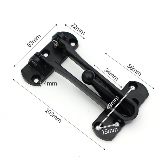 [영달철물] 리미터 안전고리 빗장쇠(블랙)