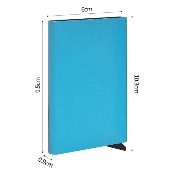 RFID차단 슬라이드 카드지갑(블루)