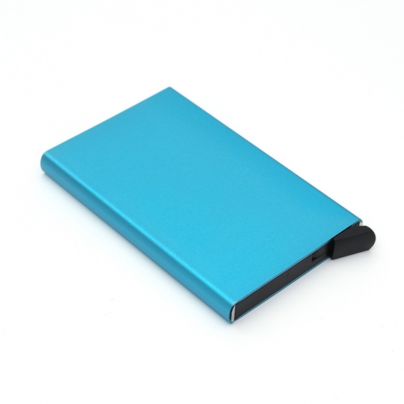 RFID차단 슬라이드 카드지갑(블루)